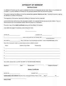 Download Free Arkansas Affidavit of Heirship Form | Form Download