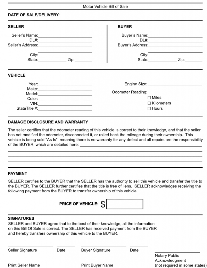 odometer statement pdf